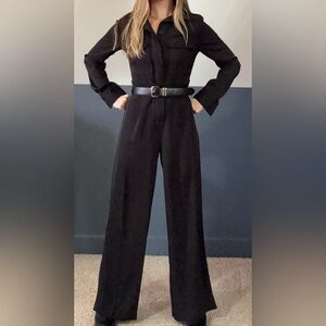 Banana Republic Women’s Elegant Wide-Leg Black Jumpsuit